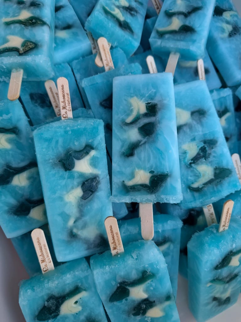 Handcrafted blue ocean paletas